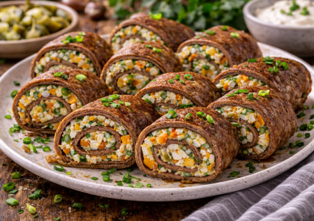 Золотистые рулетики из печени пеку постоянно: блинчики с сочной начинкой — вкуснейшая закуска