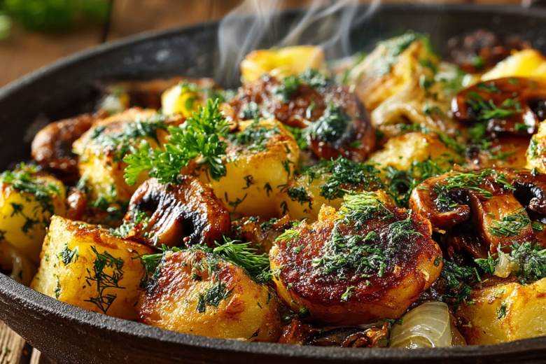 Самый вкусный ужин: картошка с грибами, от которой все будут в восторге