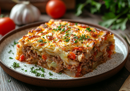 Ужин на несколько дней: запеканка из капусты и фарша — пока стоит, становится вкусней