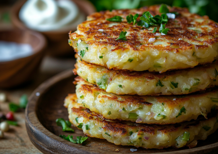 Для постного завтрака жарю капустные лепёшки с зелёным луком — румяные, сочные, с пылу с жару. Делаю сразу двойную порцию