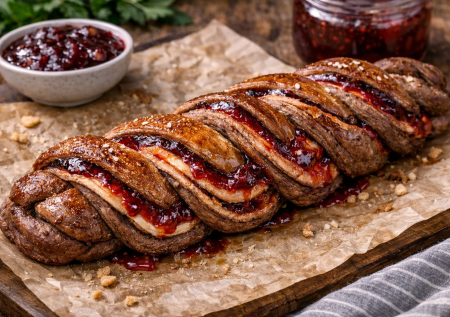 Пачка творога и любое варенье — шоколадная творожная косичка к чаю. Пеку вместо надоевших сырников и пирогов