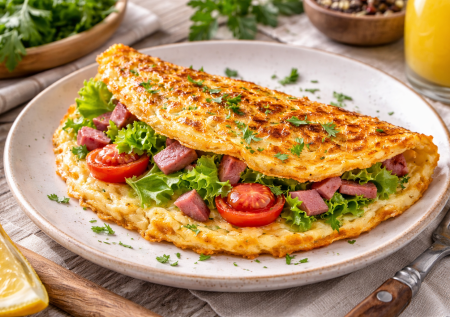 Плавлю сыр и заливаю яйцом: сырная лепешка с начинкой на сковороде за 10 минут. Без муки и хлопот