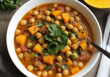 Разнообразила постное меню. Рагу из тыквы и нута для Великого поста —  готовлю сразу на несколько дней, оно только набирает вкус