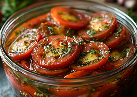 Помидоры по-корейски «Минутка»: быстрая закуска — вкусно даже из зимних томатов