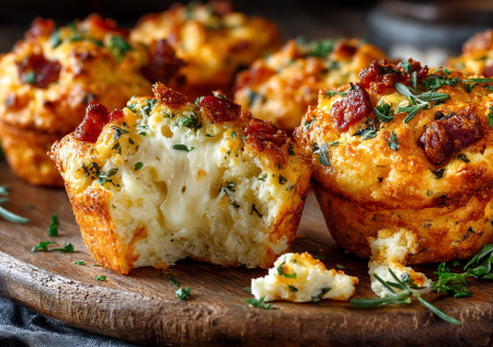Пицца ушла на покой: пеку маффины с беконом, оливками и сыром — домашние теперь только их просят