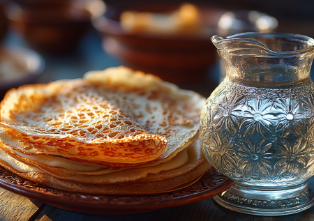 На завтрак в Великий пост готовлю дрожжевые блины на воде: ажурные и румяные