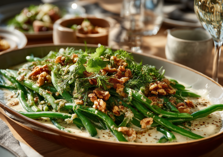 Пхали — грузинское блюдо для вкусных ужинов и Великого поста: стручковая фасоль в ореховом соусе