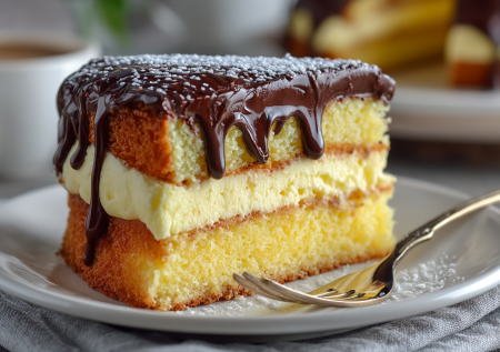 Забудьте про приторные торты с масляным кремом! Этот бостонский пирог — легкий, нежный, с благородной шоколадной ноткой