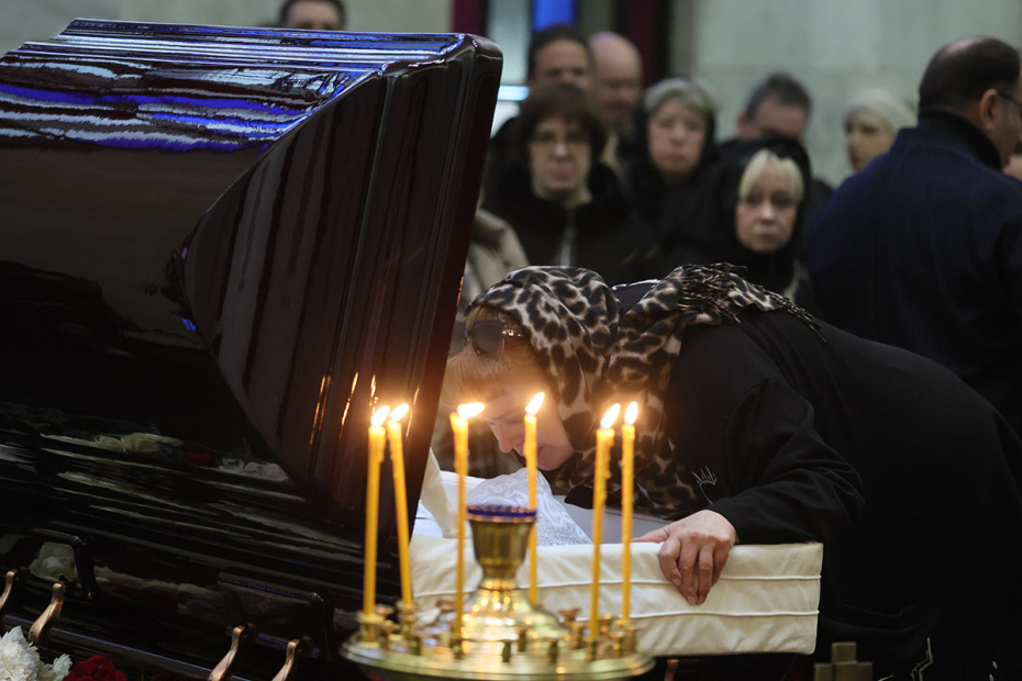 Церемония прощания с актрисой Ириной Шевчук в Большом зале ЦКБ в Москве