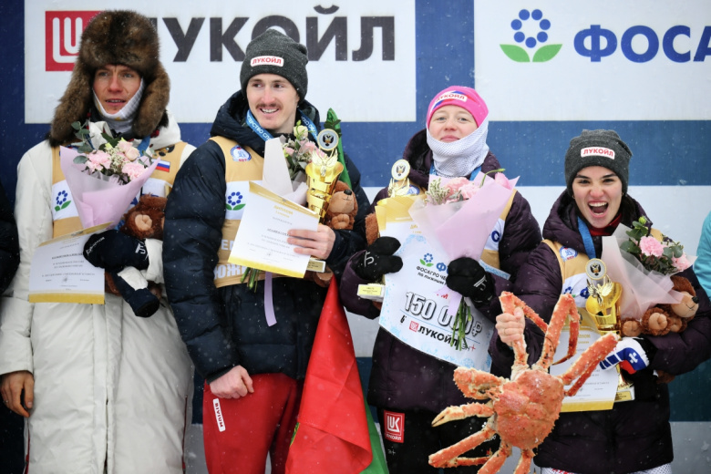 Александр Большунов, Сергей Ардашев, Лидия Горбунова и Вероника Степанова