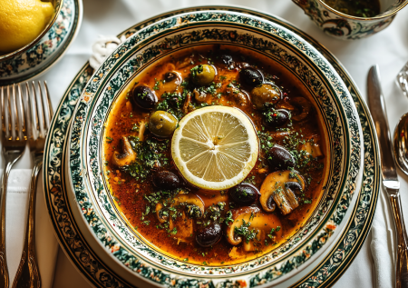 На обед в Великий пост балую себя солянкой: сытная, с шампиньонами и малосольными огурцами