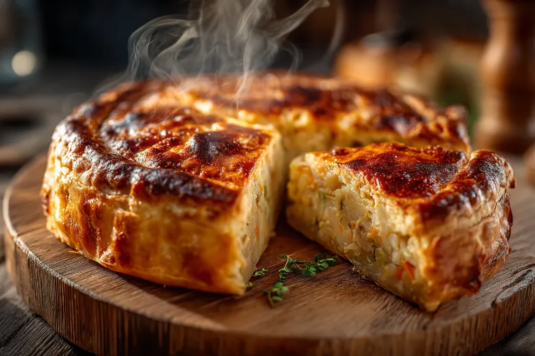 Пышный пирог с капустой на кефире без суеты