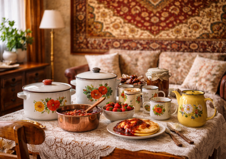 Еще 10 лет назад их жутко стеснялись, а теперь украшают модные интерьеры и кафе и коллекционируют: советские ковры и посуда