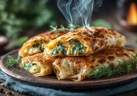 Эти пирожки из лаваша — настоящее спасение, когда нужно быстро приготовить вкусный завтрак. Яйца, сыр, зелень в хрустящем конвертике