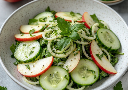 Вместо майонезных салатов — грузинская свежесть: «Газапхули» с яблоком и огурцом готовлю даже к завтраку