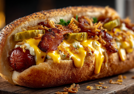 Долго искал способ сделать домашний хот-дог как в лучших закусочных. Нашел: сосиска в беконе и плавленый сыр — теперь только так