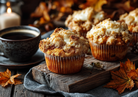 Эти кексы печем каждые выходные — аромат корицы и яблок собирает всю семью на кухне. С хрустящим штрейзелем сверху