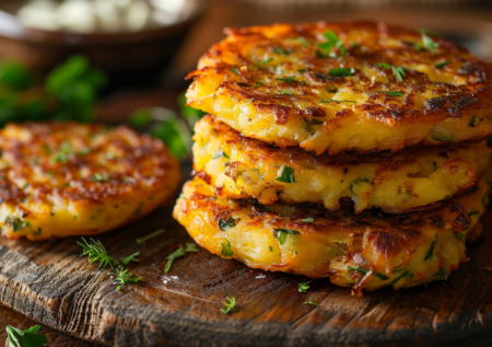 На завтрак в пост спасают тыквенные драники с куркумой и чесноком: — пышные, мягкие, с золотистой корочкой