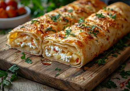 Рулет из лаваша с творогом и яблоками — диетический десерт, который прочно закрепился на моей кухне