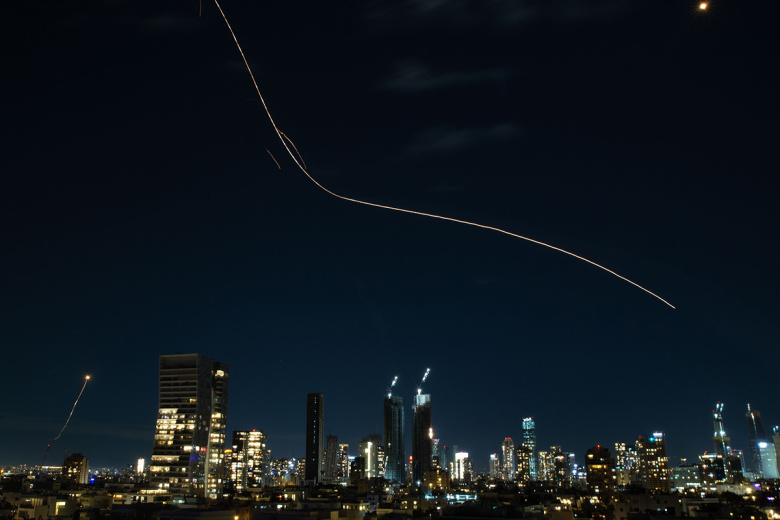 Работа систем ПВО Израиля