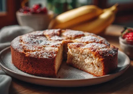 Постный пирог с бананами: супербыстрый рецепт