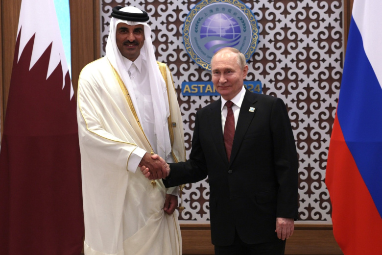 Тамим бен Хамад Аль Тани и Владимир Путин