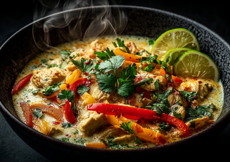 Тайское красное карри с курицей и овощами: рецепт для тех, кто любит погорячее. Аромат кокоса, имбиря и лайма сведут с ума
