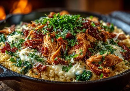 Забудьте про рис! Готовлю булгур со сливками, курицей и вялеными томатами. Впитывает все соки