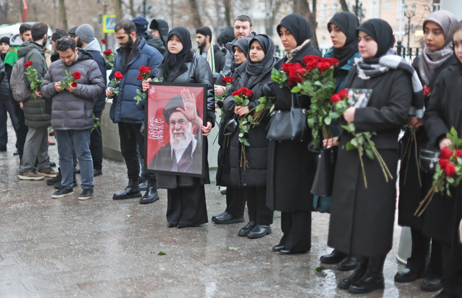 Обстановка у посольства Ирана в Москве