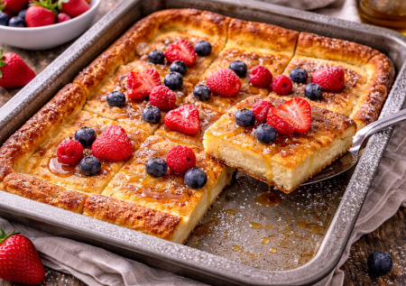 Финский блин печется 1 на весь противень: идеальный завтрак за 15 минут — просто выливаю смесь и отдыхаю