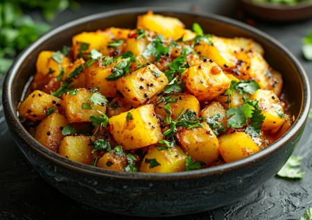 Забудьте про скучное пюре! Готовлю индийское сабджи с картошкой и ананасом. Пикантное, сладкое и безумно ароматное