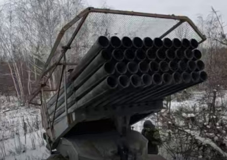 Минобороны показало работу РСЗО «Град» на Краснолиманском направлении