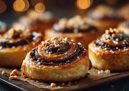 Шоколадные завитушки с орехами — быстро и просто: идеальный десерт к чаю за 20 минут