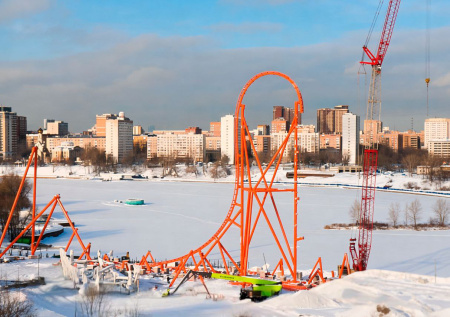 В «Острове Мечты» смонтировали самую высокую точку нового аттракциона