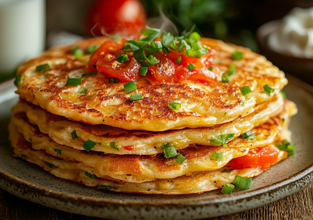 Мягкие лепешки без яиц и молочки: с овощами и зеленью — на завтрак и перекус, можно в Великий пост