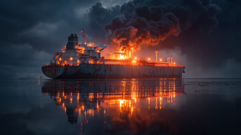 Танкер «Арктический Метагаз» в представлении ИИ