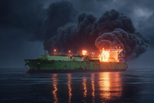 Газовоз «Арктик Метагаз» в представлении ИИ