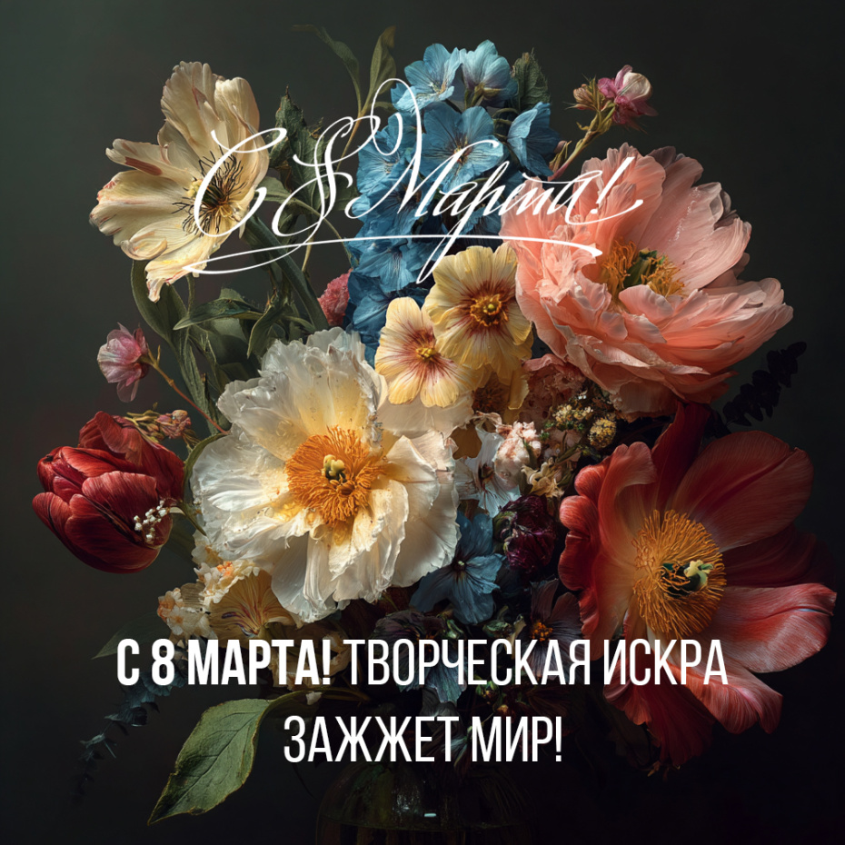 Бесплатная открытка к 8 Марта