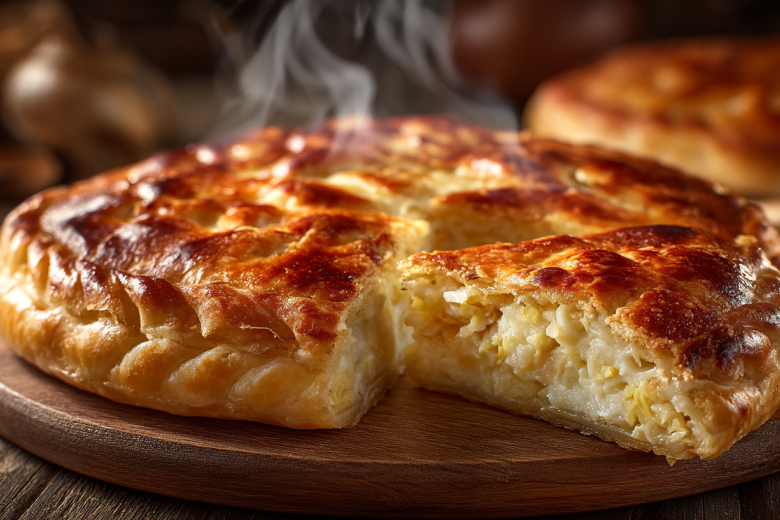 Чувашский пирог с мясом и картошкой