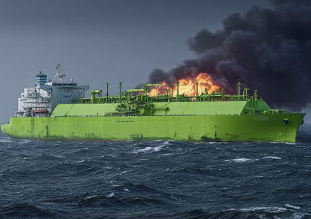 Российский газовоз атаковали в Средиземном море