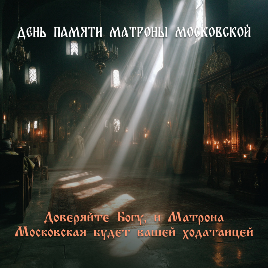 День памяти Матроны Московской — картинки и открытки для Telegram