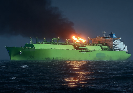 Атака ВСУ на российский танкер в Средиземном море попала на видео