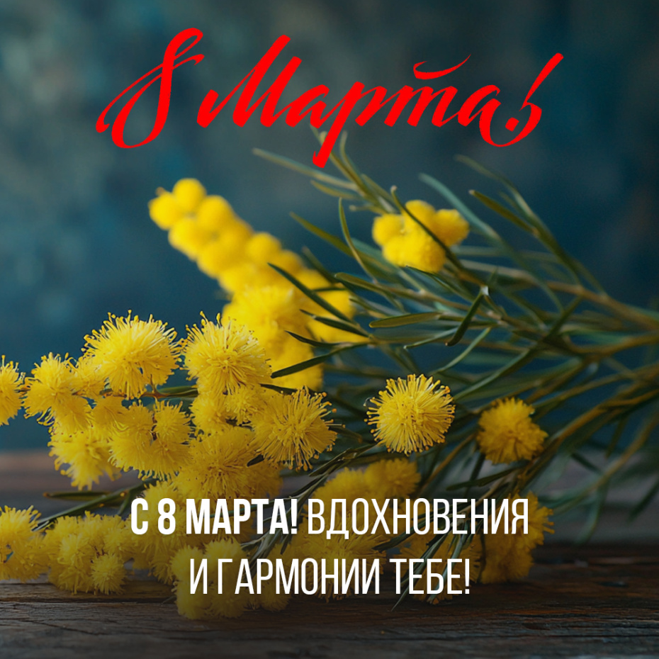 Открытка на Восьмое марта онлайн