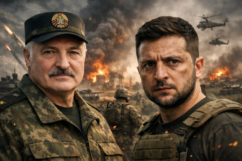 Александр Лукашенко и Владимир Зеленский в представлении ИИ