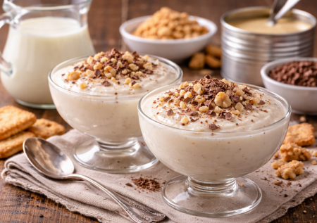 Лью кефир в сгущенку и в холодильник. Два ингредиента — и готов нежный десерт, который вкуснее любого торта