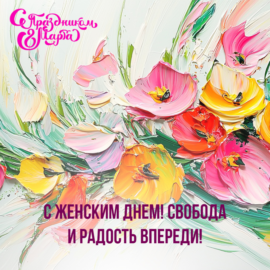 Открытка на Всемирный день женщин