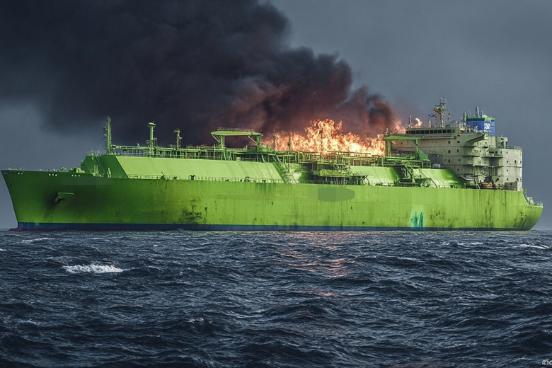 Газовоз «Арктик Метагаз» в представлении ИИ