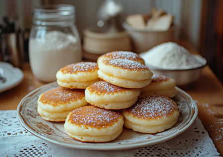 Два стакана кефира и никаких яиц: нежные оладьи — тесто пузырится при жарке, как дрожжевое