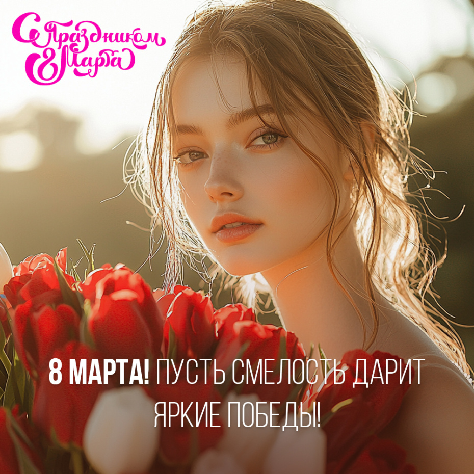 Открытка на Восьмое марта — Всемирный женский день