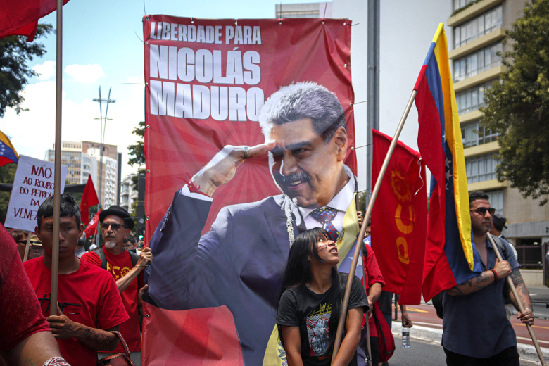 Протест венесуэльского народа против действий Дональда Трампа